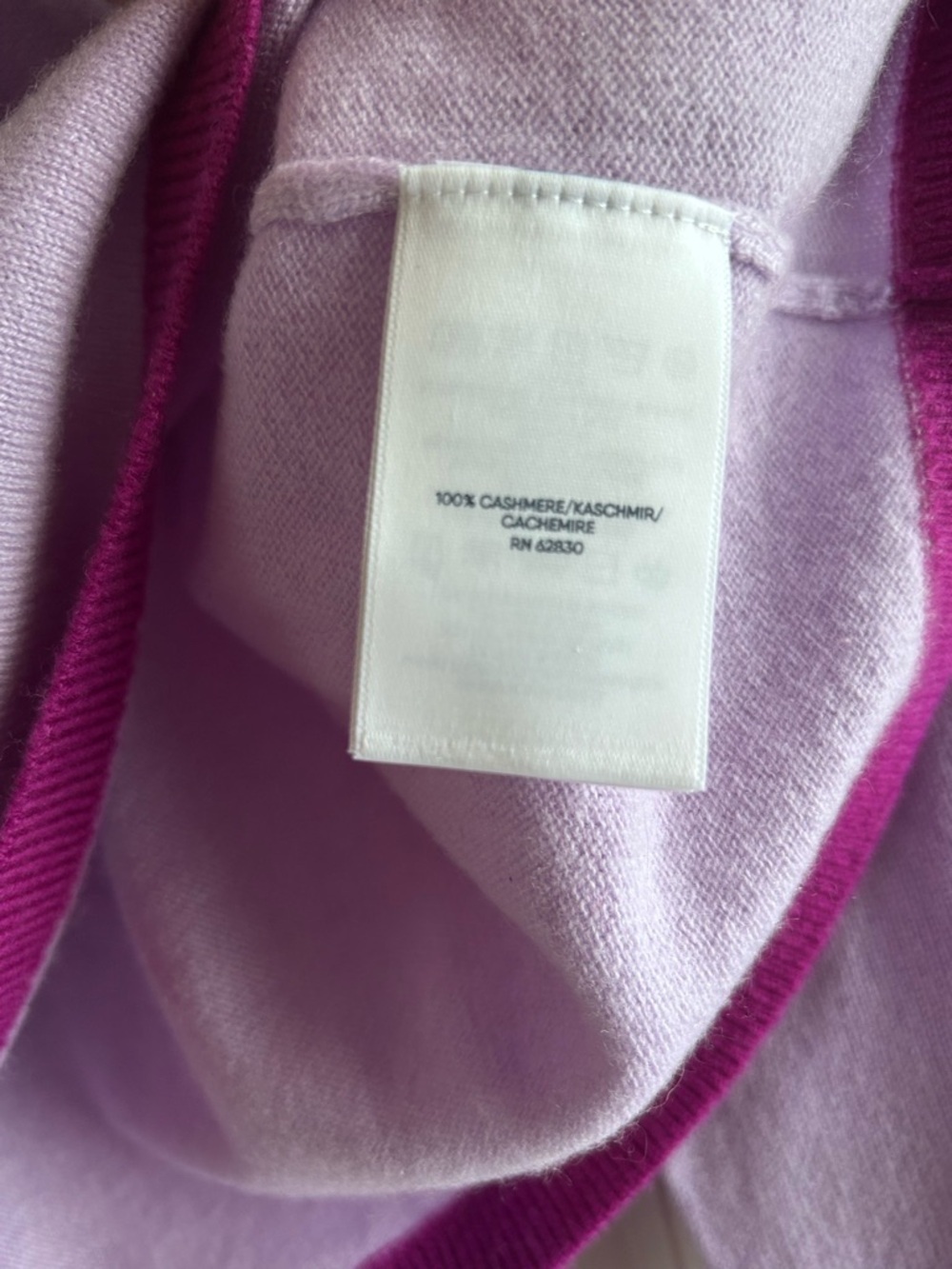 Lands' End Womens Cashmere Sweater Lavender Cloud Multi Regular Medium - Picture 7 of 8